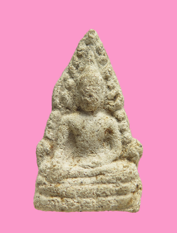 พระพุทธชินราช ครึ่งซีก เนื้อผง หลังยันต์