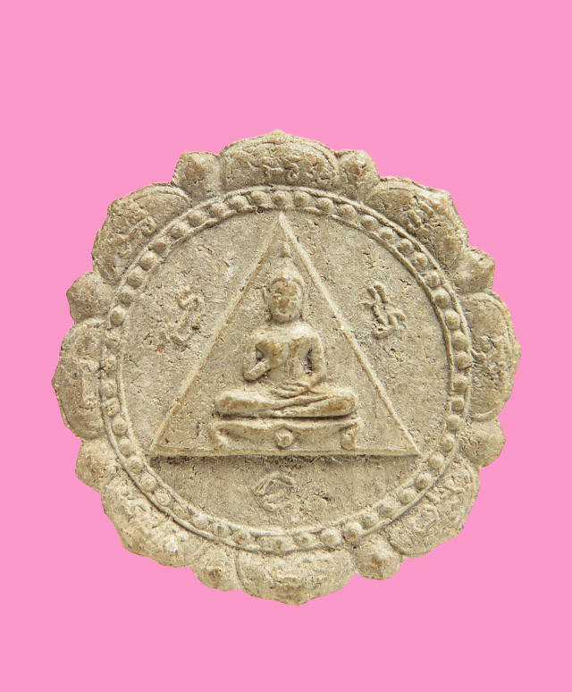 พระพุทธกวัก พิมพ์บัวบาน เนื้อผง