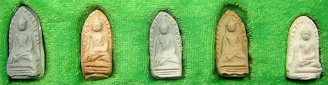 พระรอด วัดมหาวัน ลำพูน รุ่นเบญจมหาวัน ปี๒๕๔๐ กล่องครบชุด ๕ พิมพ์