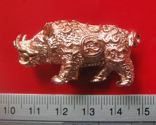 หมูทองแดงดาบแก้ว หลวงพ่อพิเชฐ วัดโคกหม้อ จ.ลพบุรี สมาชิกกลุ่ม สร้างถวาย ไตรมาส 2558