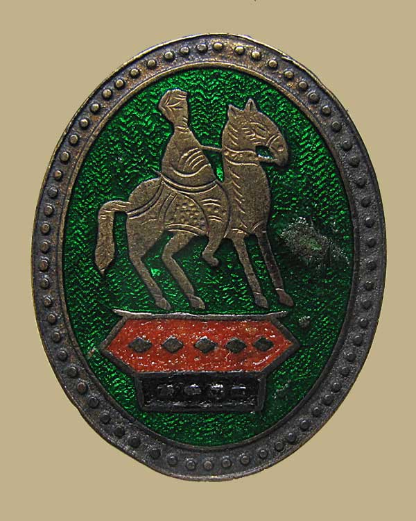 เหรียญรัชกาลที่ ๕ ทรงม้า วัดเบญจมบพิตร เนื้อเงินลงยา ปี ๒๔๕๓ 