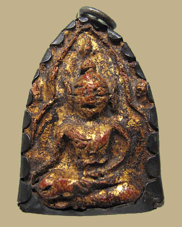 พระขุนแผนพลายคู่ตัดเดี่ยว กรุบ้านกร่าง จ.สุพรรณบุรี พิมพ์หน้ายักษ์ เนื้อดิน