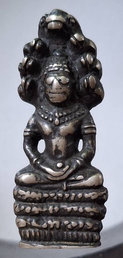 รูปหล่อพระนาคปรก เนื้อเงิน ไม่ทราบที่