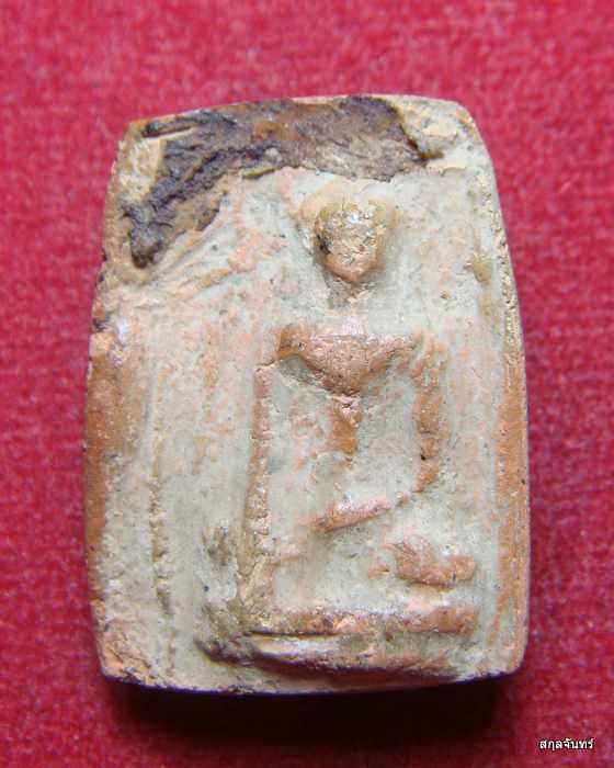 พระพุทธ ปางมารวิชัย เนื้อดิน หลังจารยันต์