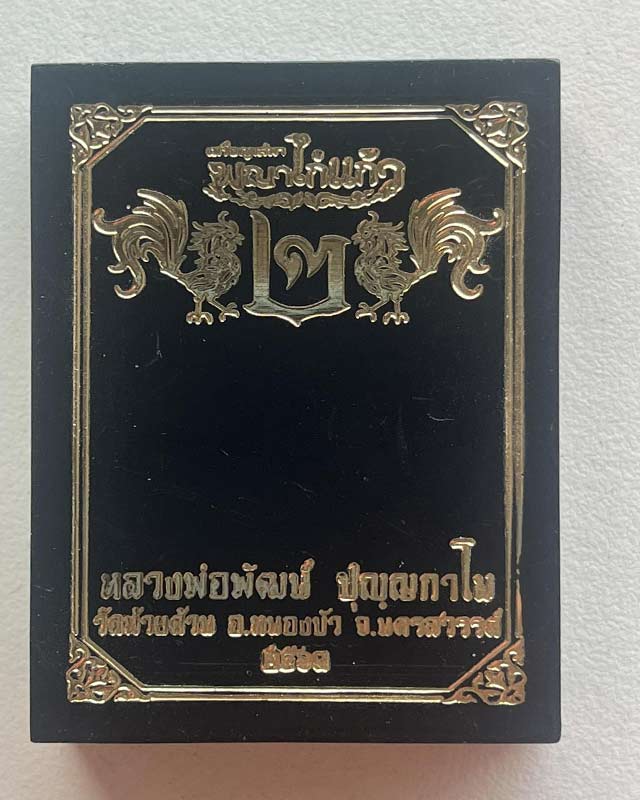 หลวงพ่อพัฒน์ ปุญฺญกาโม วัดห้วยด้วน จ.นครสวรรค์ รุ่น พญาไก่แก้ว 2