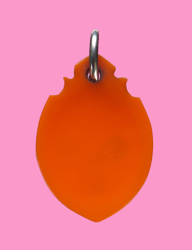 รูปถ่าย หลวงพ่อผุย วัดหน้าพระธาตุ (หลังมองทะลุพลาสติก มียันต์ปั๊ม)