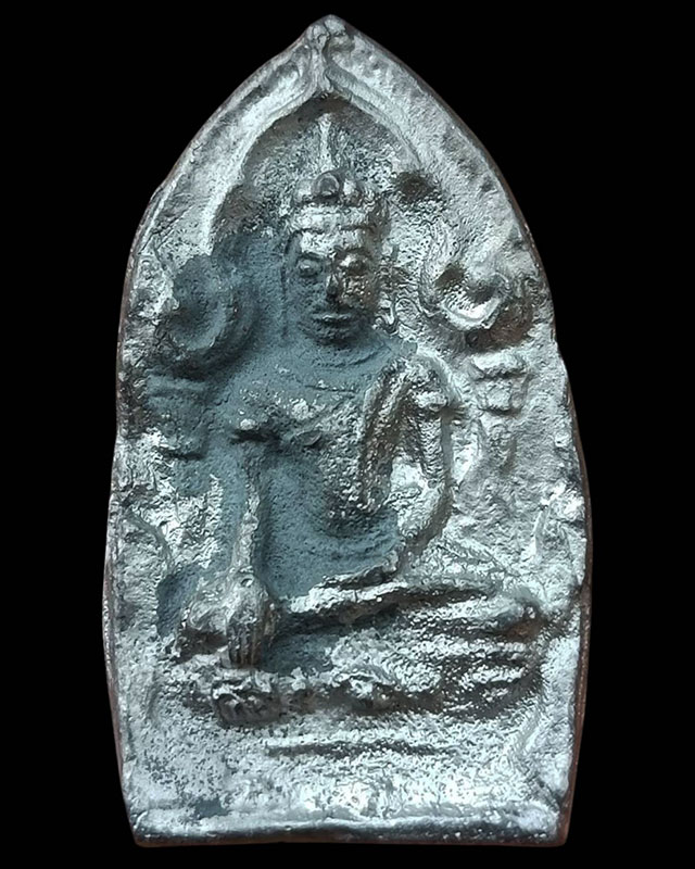 17.พระยอดขุนพลหล่อพิมพ์อยุธยา หลวงพ่อฑูรย์ วัดโพธินิมิตร เนื้อชิน พ.ศ. 2527 สูง 5 ซ.ม. สร้างจากเนื้อ