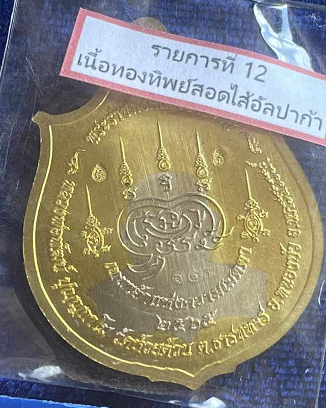 หลวงพ่อพัฒน์ ปุญฺญกาโม วัดห้วยด้วน จ.นครสวรรค์ รุ่น เทพเจ้าแห่งความเมตตา เทพซิ่ง
