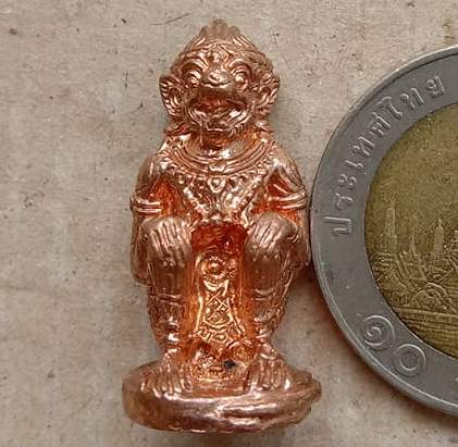 หนุมานหลวงปู่ทิมย้อนยุค"รุ่นดวงมหาเศรษฐี"ปลุกเสก ณ วัดละหารไร่ ปี62 เนื้อทองแดง อุดผงพรายกุมาร+กล่อง