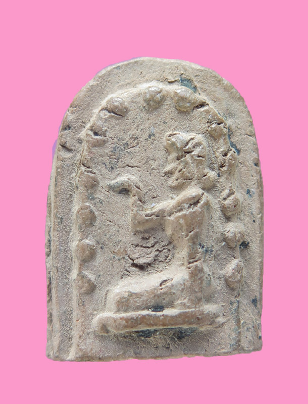 นางกวัก พิมพ์เล็บมือ ข้างเม็ด เนื้อดิน เก่า