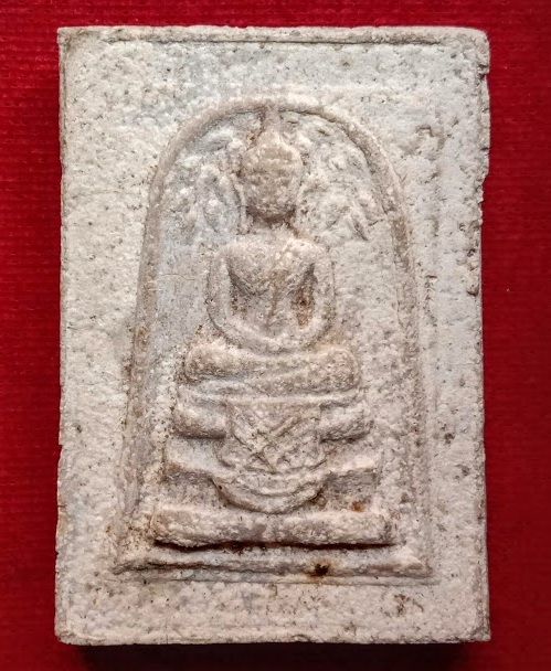 พระสมเด็จพระประธานฐานผ้าทิพย์พิมพ์ใหญ่ หลังรูปเหมือน พระครูลมูล วัดเสด็จ ปี12 ตะกรุด 3ดอก..เคาะเดียว