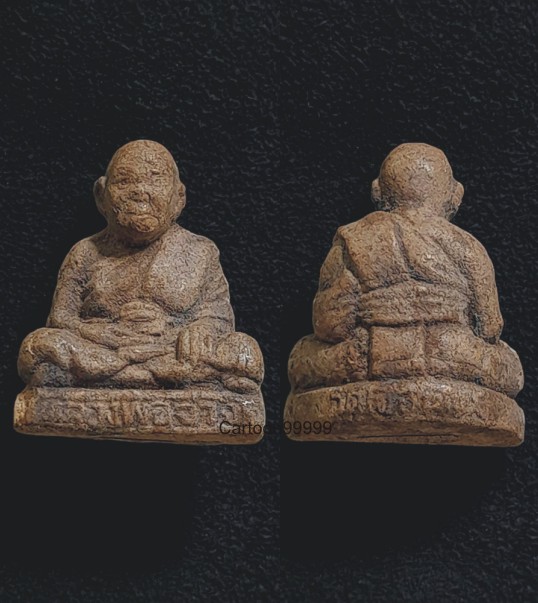 รูปเหมือน หลวงพ่อจ่าง วัดเขื่อนเพชร เพชรบุรี พิมพ์เพชรกลับ ฝังแผ่นเงินครับ 