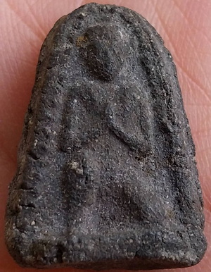 *รูปเหมือนหลวงพ่อโอภาสี พิมพ์เล็ก เนื้อเทา วัดประสาทบุญญาวาส กทม. ปี๒๕๐๖*