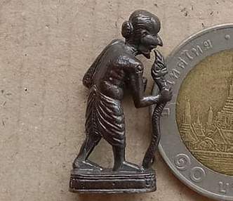 ชูชก รุ่นแรก ไม้เท้าพญานาค หลวงพ่อสาคร วัดหนองกรับ จ.ระยอง ปี2541 เนื้อทองแดง พร้อมบัตรรับรอง