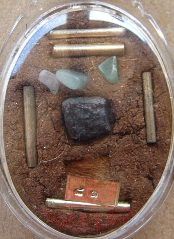 ล็อกเก็ตจัมโบ้ฉากซีเปียเสือมหาเวทย์ รุ่น1 หลวงพ่อสายทอง วัดพรหมนิวาสฯ จ.อยุธยา ปี2553 หมายเลข81