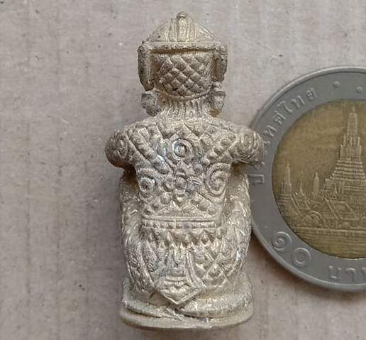 หนุมานหล่อ(รุ่นแรก)หลวงปู่แขก วัดสุนทรประดิษฐ์ พิษณุโลก รุ่นเจริญพร ปี2554 เนื้อทองผสม เลข808+กล่อง