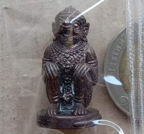 หนุมานทรงฤทธิ์ หลวงปู่เกลี้ยง วัดเนินสุทธาวาส ชลบุรี ปี2551 เนื้อโลหะผสม(ทองเหลือง)ตอกโค๊ต+จาร