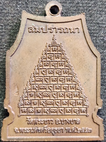 วัดพระขาว อ.บางบาล จ.อยุธยา เหรียญสมปรารถนาหลวงพ่อขาว  ปี 2553