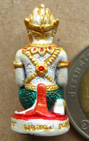 หนุมานขุนกระบี่ เพ้นท์สี หลวงพ่อเปิ่น วัดบางพระ จ นครปฐม ปี2554 มีจารใต้ฐาน พร้อมกล่องเดิม