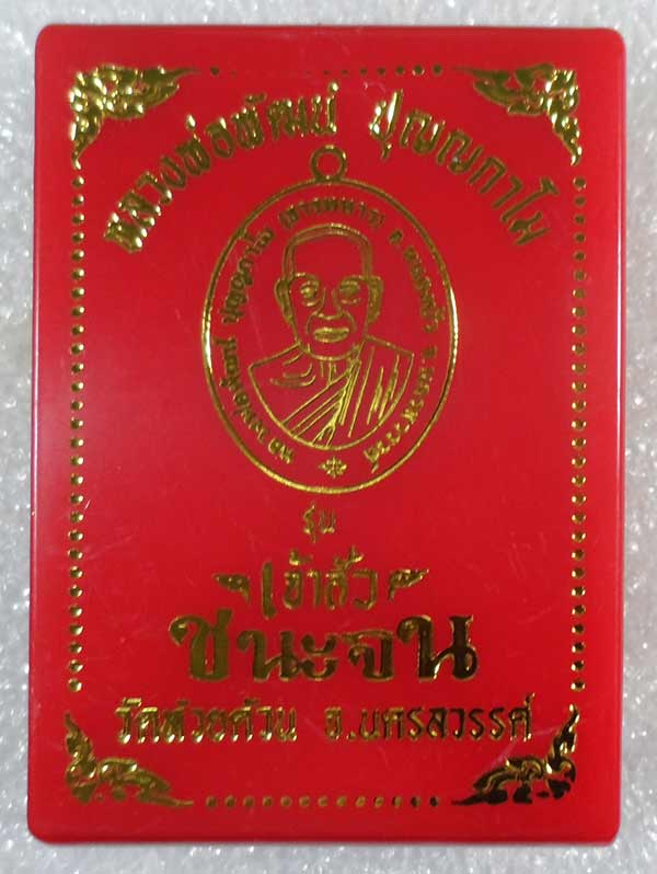 เหรียญไข่ เจ้าสัวชนะจน หลวงพ่อพัฒน์ วัดห้วยด้วน นครสวรรค์ ปี2563 ทองชนวนคุ้ยพื้นลงยาแดง เลข283+กล่อง