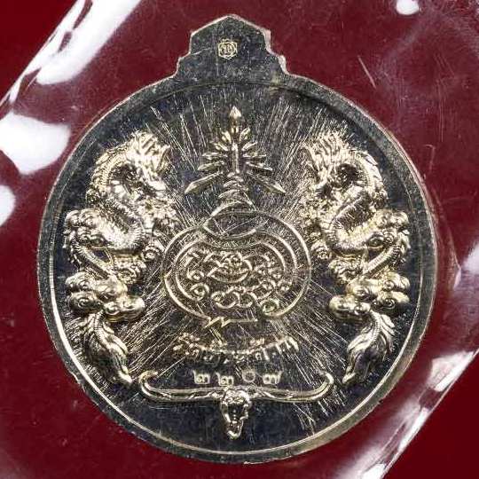 เหรียญจิ๊กโก๋(เล็ก) หลวงพ่อพัฒน์ วัดห้วยด้วน จ.นครสวรรค์ ปี2563 เนื้ออัลปาก้าลงยาเขียว เลข2207+กล่อง