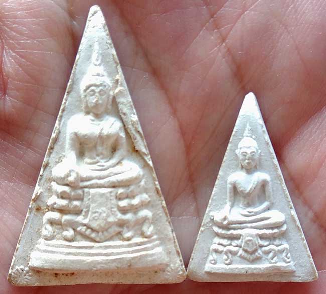 *พระผงพิมพ์พระประธาน สามเหลี่ยมใหญ่-เล็ก หลวงพ่อแพ วัดพิกุลทอง สิงห์บุรี ปี๒๕๑๗*