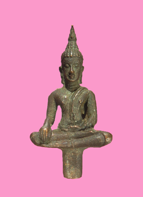 พระยอดธง หลวงพ่อ แย้ม วัดตะเคียน รุ่น 1 มงคลลาภมหาศาล (สุริยุปราคา) เนื้อทองแดง ปี2538