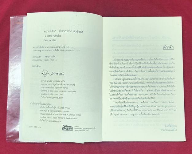 (ปิด89) หนังสือปมปริศนาฮาเร็ม "Clear Ice เขียน"  ปกอ่อน 14.5x21ซ.ม. 211หน้า (สภาพมือ2)