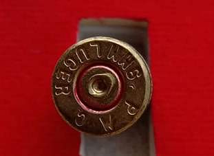 ตะกรุดลูกปืน พยัคฆ์สยบไพรี  หลวงพ่อพัฒน์ วัดห้วยด้วน นครสวรรค์ ตะกรุดทูโทนลงยาน้ำเงิน เลข205+กล่อง