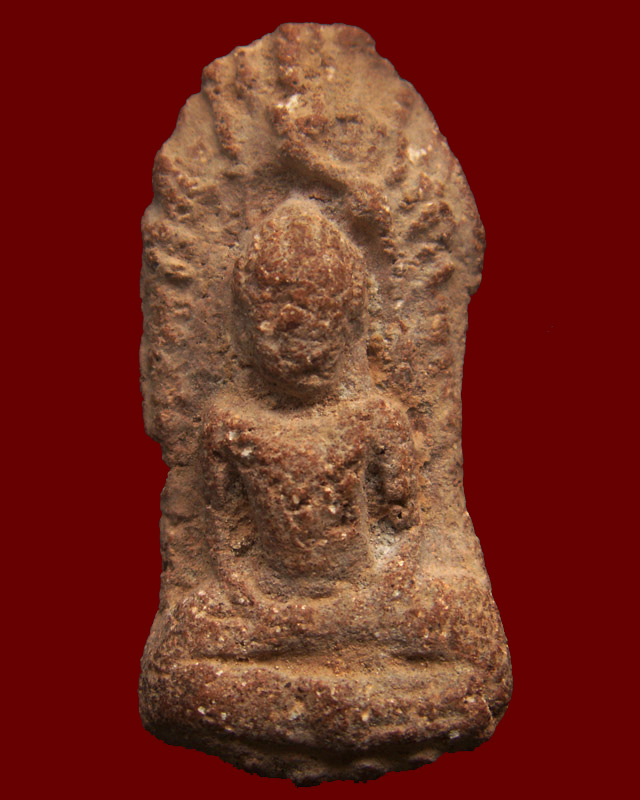 พระเนื้อดินผสมผง พิมพ์ซุ้มนครโกษา หลวงพ่อทองดำ วัดท่าทอง รุ่นแรก (ยุคต้น ก่อนปี 2500) หายาก