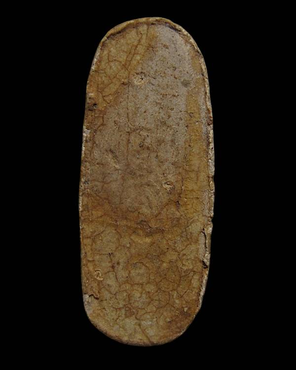 พระลีลาทุ่งเศรษฐีหลังยันต์ หลวงพ่อแพ วัดพิกุลทอง จ.สิงห์บุรี ปี 2511 เนื้อผงเกสร