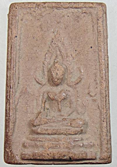 พระพุทธชินราชเนื้อดิน เจ้าคุณโพธิ์ กรุเพดานโบสถ์ วัดชัยพฤกษ์มาลา  ปี2442