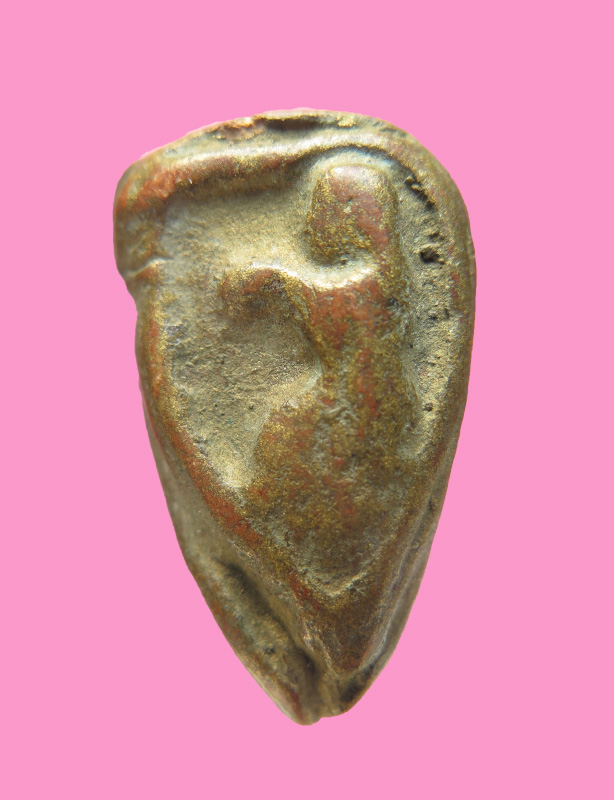 พระพิมพ์หัวใจนางกวัก ลงทองบอล์น เนื้อดิน