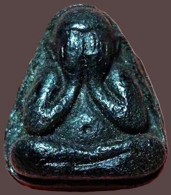 *พระปิดตาพิมพ์หลวงพ่อแก้ว ยันต์อุ หลวงปู่เหมือน วัดกำแพง ชลบุรี ปี๒๕๒๒ เนื้อผงคลุกรัก*