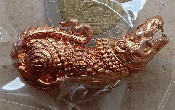 ปลัดหัวชะมด หลวงพ่อมนตรี สำนักสงฆ์เนินดินแดง(ศิษย์หลวงพ่อผินะ)จ.ชลบุรี ปี2560 เนื้อทองแดง เลข239+ซอง