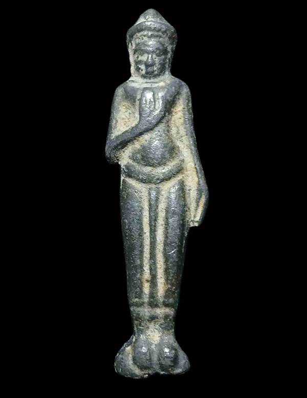 พระร่วงยืนตีนเป็ด จ.ลพบุรี เนื้อชิน พิมพ์เล็ก