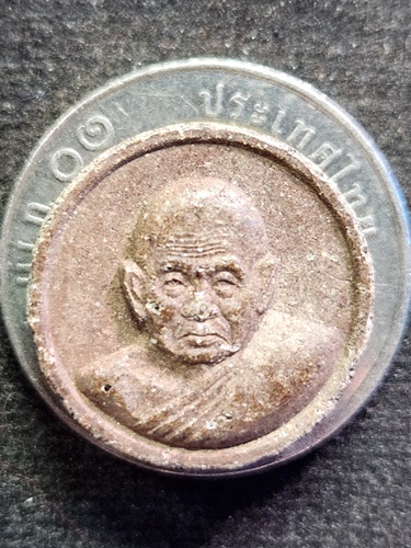  วัดพระขาว อยุธยา พระผง เหรียญของขวัญ หลวงปู่ทิม 2541 เนื้อชานหมาก