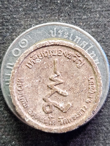  วัดพระขาว อยุธยา พระผง เหรียญของขวัญ หลวงปู่ทิม 2541 เนื้อชานหมาก