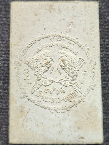 หลวงปู่ทิม วัดพระขาว พระผงหลวงพ่อขาว หลัง ปลาตะเพียนคู่  ปี2545