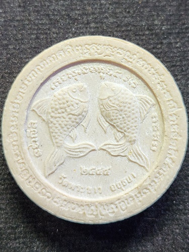 วัดพระขาว อยุธยา พระผงหลวงปู่ทิม หลัง ปลาตะเพียนคู่  ปี2544