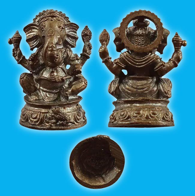 หล่อพระพิฆเนศร์  ปางประทานโชคลาภ รวยเสน่ห์ และรวยทรัพย์ ไม่ทราบที่