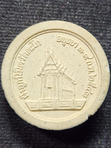 วัดตะโก จ.อยุธยา พระผงรูปเหมือนหลวงพ่อรวย รุ่นฝังลูกนิมิต ปี 2543