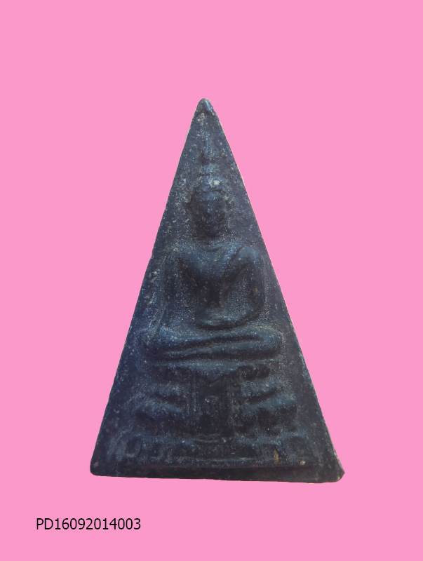 พระพุทธเนื้อผงใบลาน หลังกด เจดีย์  วัดปราสาท กทม.