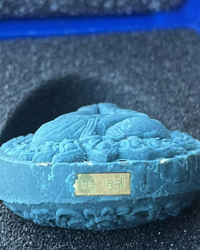 หลวงปู่อิ่ม ปญฺญาวฺโธ วัดทุ่งนาใหม่ จ.นครศรีธรรมราช ปิดตาพุทธศิลป์ ตะกรุดเงิน 4 ดอก ฝังหัวนะโม