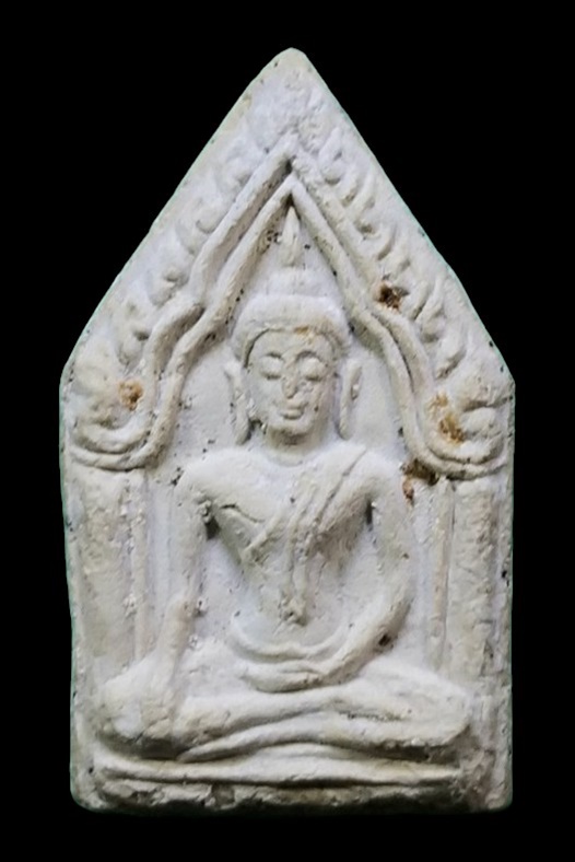 "เคาะเดียว" ขุนแผนรุ่นแรก พิมพ์เล็ก หลวงพ่อแพ วัดพิกุลทอง ปี 2522 เนื้อผงเกษร  + บัตรรับรอง