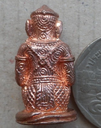 หนุมานรุ่นแรกครูบาอริยชาติ วัดแสงแก้วโพธิญาณ จ.เชียงราย ปี2551 เนื้อทองแดงก้นอุดผงและตอกโค้ด วสก.