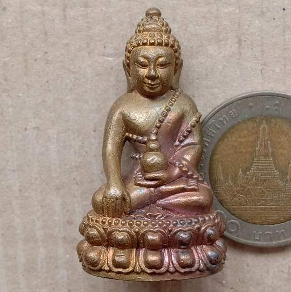 พระกริ่งเจริญลาภ หลวงปู่สงฆ์ บ้านท่าทราย จ ลพบุรี ปี2558 เนื้อชนวนก้นอุดผงพุทธคุณ เลข179+กล่อง