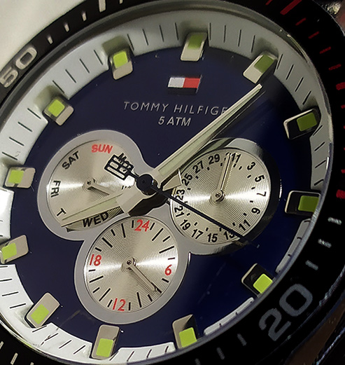 TOMMY HILFIGER โครโนกราฟ ของแท้ DAY-DATE 24HR.