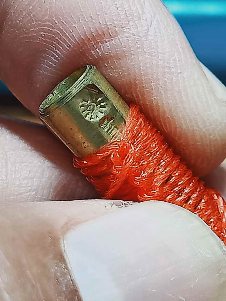 4-95 ตะกรุดโสรถสาริกา สังข์ทองเรียกทรัพย์ รุ่นแรก หลวงปู่สี จ.มุกดาหาร 2561 ยาว 2.5 นิ้ว กล่องเดิม 