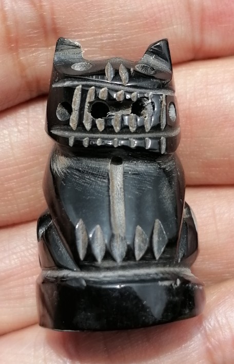 เสือหลวงพ่อเปิ่น รุ่นไตรมาส 44 เนื้อเขาควายแกะ อุดกริ่ง วัดบางพระ จ.นครปฐม ปี 2544 เคาะเดียว    